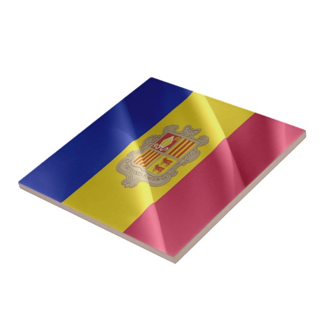 zAD001 Waving FLAG Andorra, Fliese (Seite)