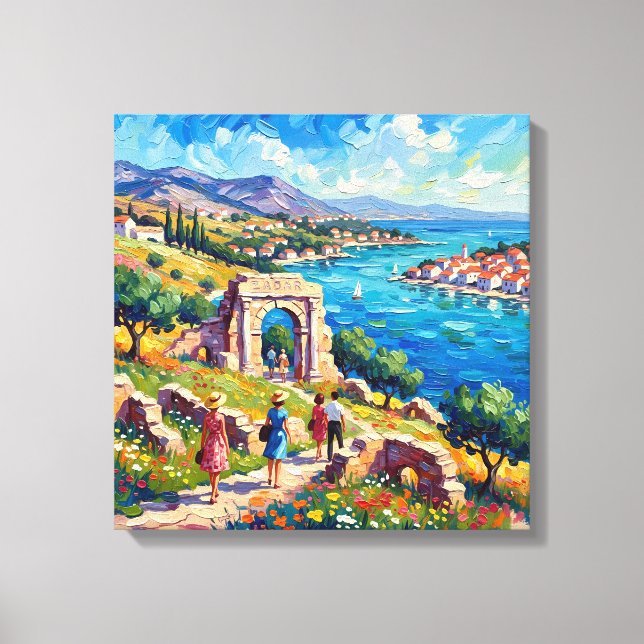 Zadar Croatia Coastal Landscape Wall Decor Leinwanddruck (Vorderseite)