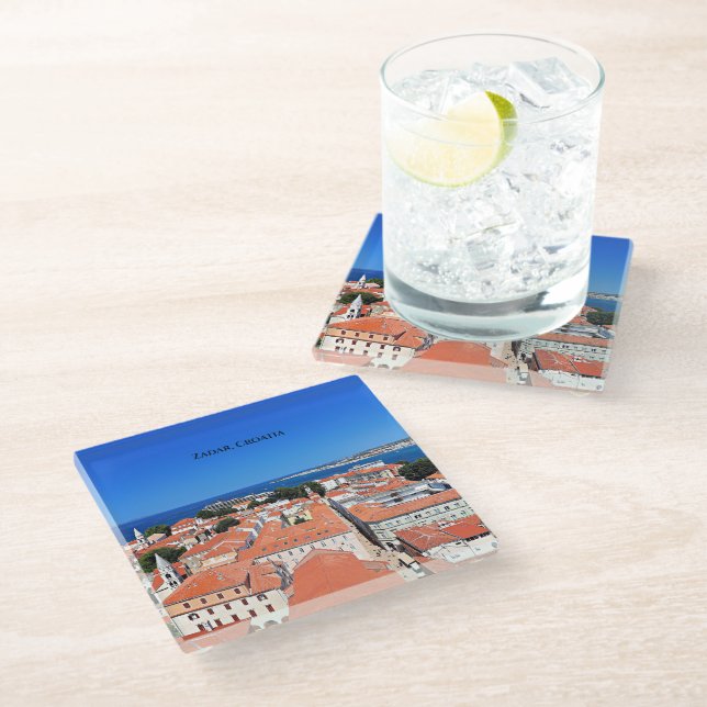 Zadar, Kroatien, Altstadt, Glasuntersetzer (Schrägansicht)