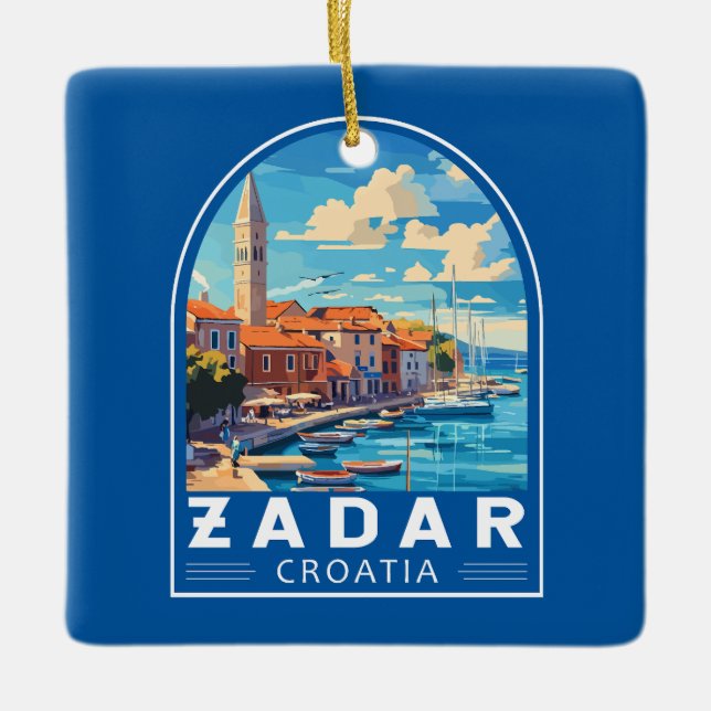 Zadar Kroatien Reisen Keramikornament (Vorderseite)