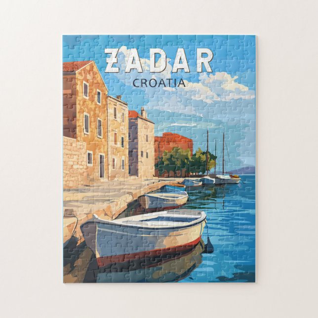 Zadar Kroatien Reisen Vintag (Vertikal)