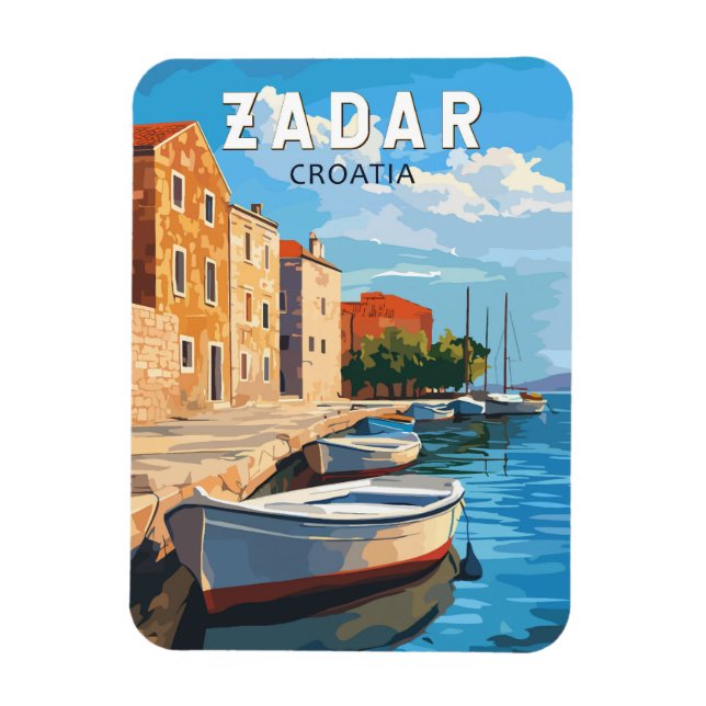 Zadar Kroatien Reisen Vintag Magnet (Vertikal)