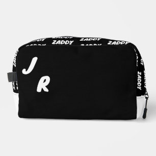 Zaddy Black Personalisiert Initials Waschbeutel