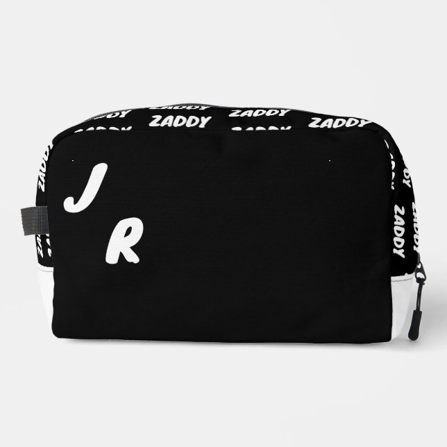 Zaddy Black Personalisiert Initials Waschbeutel (Vorderseite)