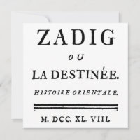 Zadig, oder das Buch des Schicksals - Descartes