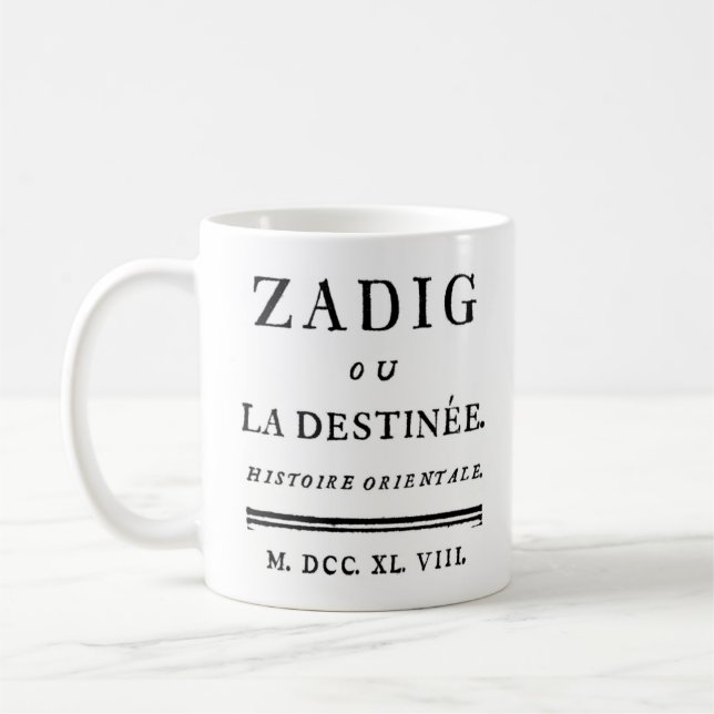 Zadig, oder das Buch des Schicksals - Descartes Kaffeetasse (Links)