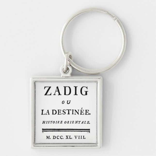 Zadig, oder das Buch des Schicksals - Descartes Schlüsselanhänger (Vorne)