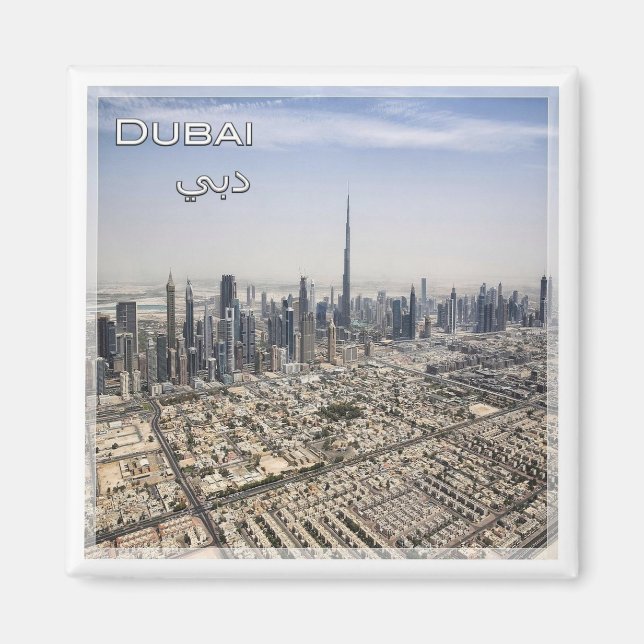 zAE040 DUBAI skyline, VAE, Asien, Kühlschrank Magnet (Vorne)