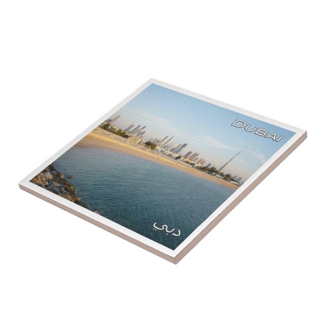 zAE041 DUBAI Panorama Vereinigte Arabische Emirate Fliese (Seite)