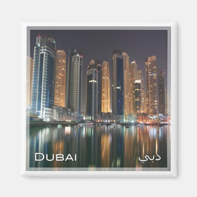 zAE043 DUBAI Marina, Vereinigte Arabische Emirate, Magnet (Vorne)