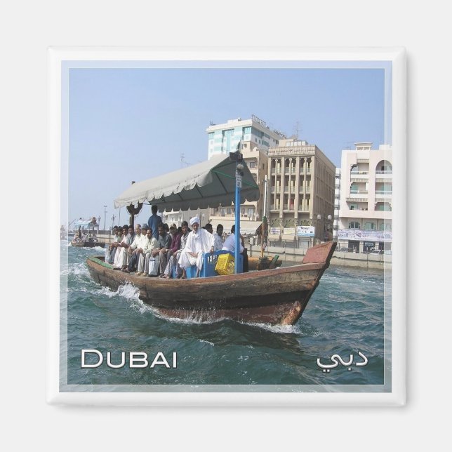 ZAE045 DUBAI flusstaxi ABRA, VAE, Kühlschrank Magnet (Vorne)