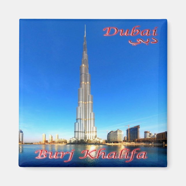 zAE073 DUBAI Burj Khalif, VAE, Asien, Kühlschrank Magnet (Vorne)