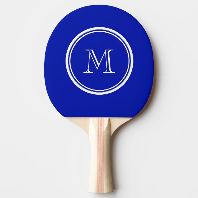 Zaffre-blaue obere Grenze gefärbt Tischtennis Schläger (Vorderseite)