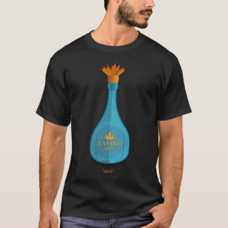 Zafiro Anejo – Fan Art T-Shirt mit Tequila-Flasche