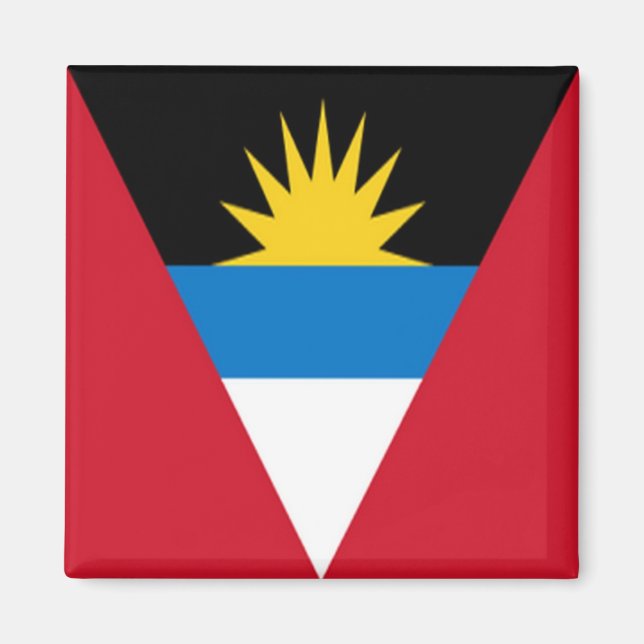 zAG001 ANTIGUA und BARBUDA FLAG, Amerika, Kühlschr Magnet (Vorne)