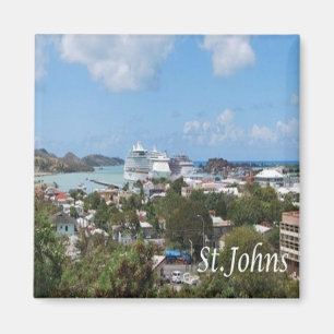 zAG006 SAINT JOHN, Antigua und Barbuda, Kühlschran Magnet