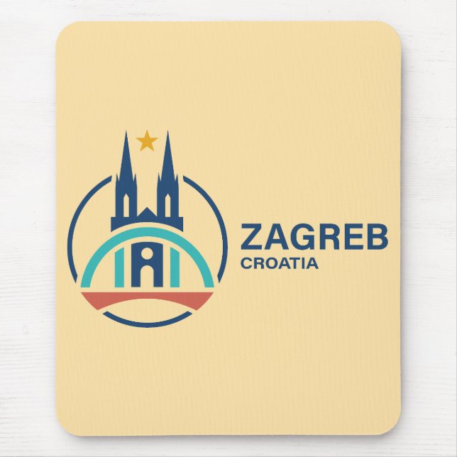 Zagreb Croatia Europe Mousepad (Vorne)