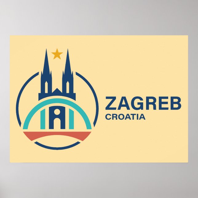 Zagreb Croatia Europe Poster (Vorne)