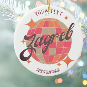 Zagreb Croatia Hrvatska retro holiday souvenir Keramik Ornament