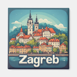 Zagreb Kroatien Altstadt Geschichte Architektur Magnet