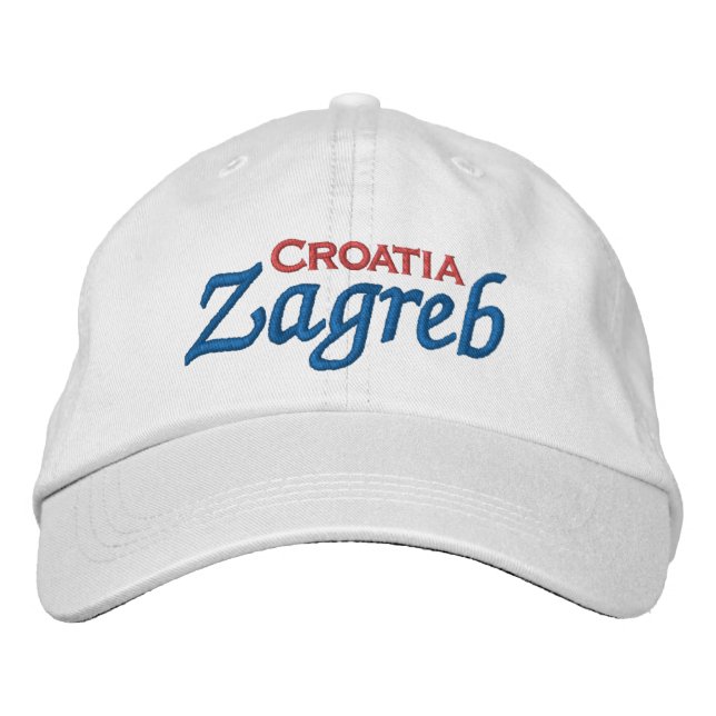 Zagreb Kroatien bestickt Baseballhut Bestickte Baseballkappe (Vorderseite)