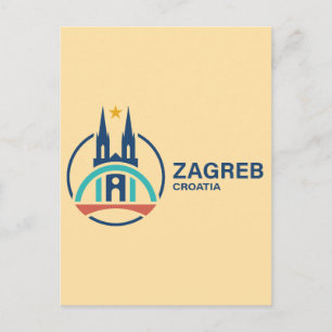 Zagreb Kroatien Europa Postkarte