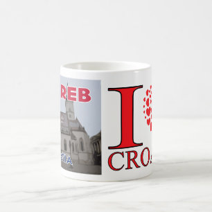 Zagreb, Kroatien I Liebe besuchen Kaffeetasse
