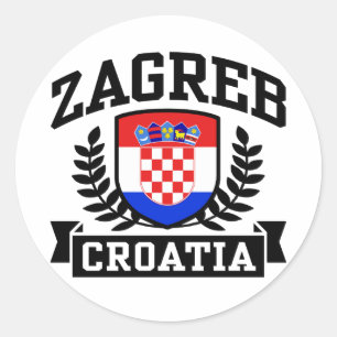 Zagreb Kroatien Runder Aufkleber