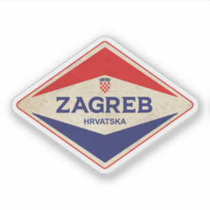 Zagreb Kroatien Vintag Aufkleber