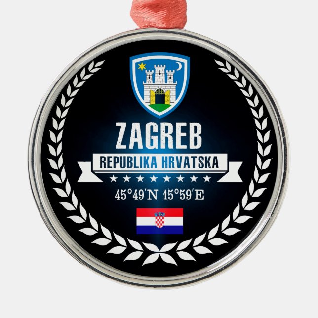 Zagreb Ornament Aus Metall (Vorne)
