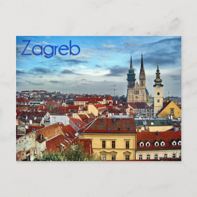 Zagreb Postkarte (Vorderseite)
