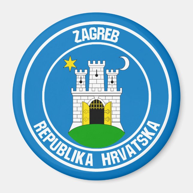 Zagreb-RundEmblem Magnet (Vorne)
