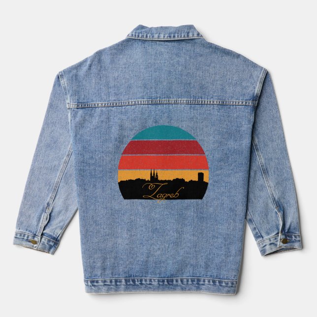 Zagreb, Silhouette Jeansjacke (Rückseite)
