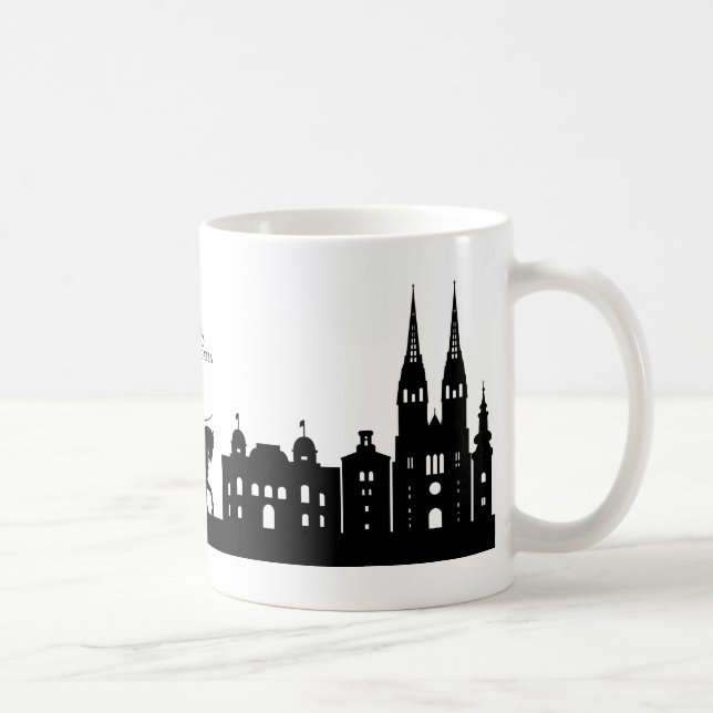 Zagreb-Silhouette-Tasse Kaffeetasse (Rechts)
