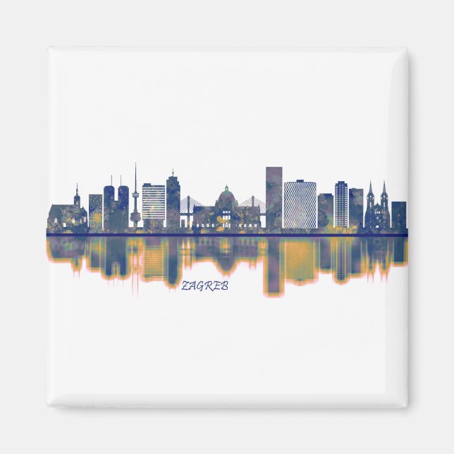 Zagreb Skyline Magnet (Vorne)