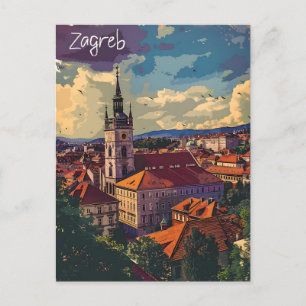 Zagreb Vintage Postkarte