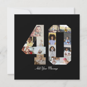 Zahl 40 FotoCollage Ankündigung
