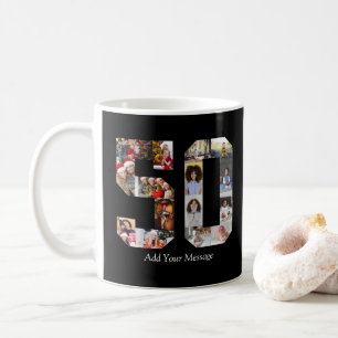 Zahl 50 FotoCollage Kaffeetasse