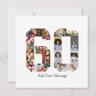 Zahl 60 FotoCollage Ankündigung