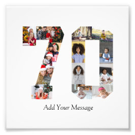 Zahl 70 FotoCollage Fotodruck