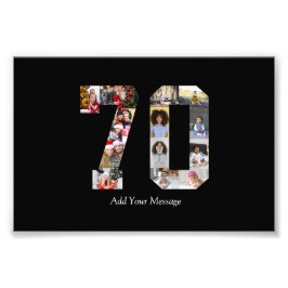 Zahl 70 FotoCollage Fotodruck