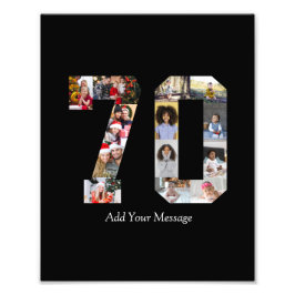 Zahl 70 FotoCollage Fotodruck