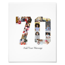 Zahl 70 FotoCollage Fotodruck