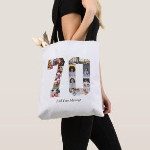 Zahl 70 FotoCollage Tasche