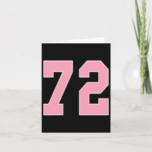 Zahl 72 Pink Footbyll Bysketbyll Brustkrebs A Karte