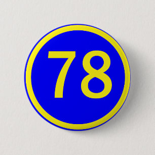 Zahl, 78, in einem Kreis Button