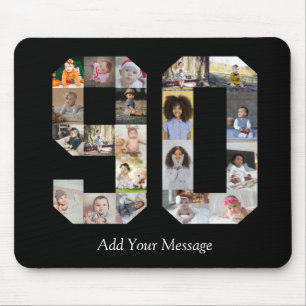 Zahl 90 FotoCollage Mousepad