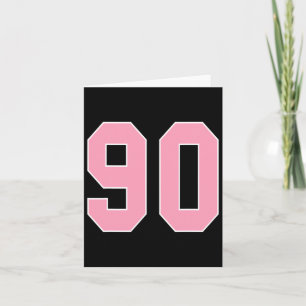 Zahl 90 Pink Footbyll Bysketbyll Brustkrebs A Karte