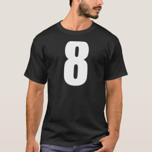 Zahl Acht Zahlen 8 Schlichte weiße Zahlen Premium T-Shirt