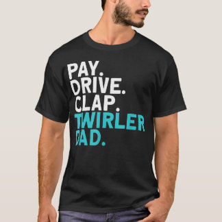Zahl Drive Klatschen Twirler Papa Taktstock T-Shirt